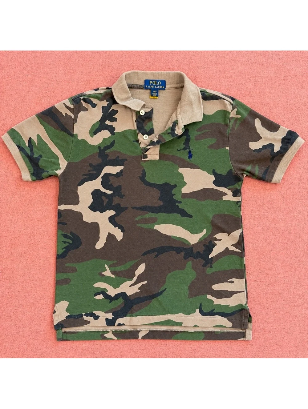 Polo Ralph Lauren Boys Camouflage Cotton Polo Shirt Size M (10-12)